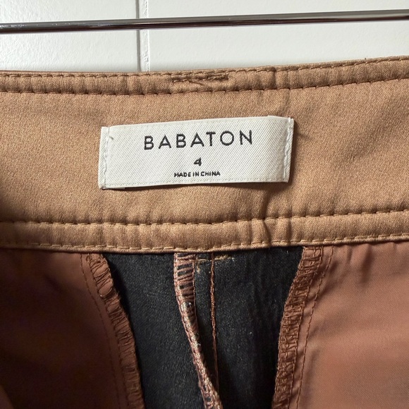 Babaton Brown Wide-Leg Vegan Leather Pants - Picture 6 of 7